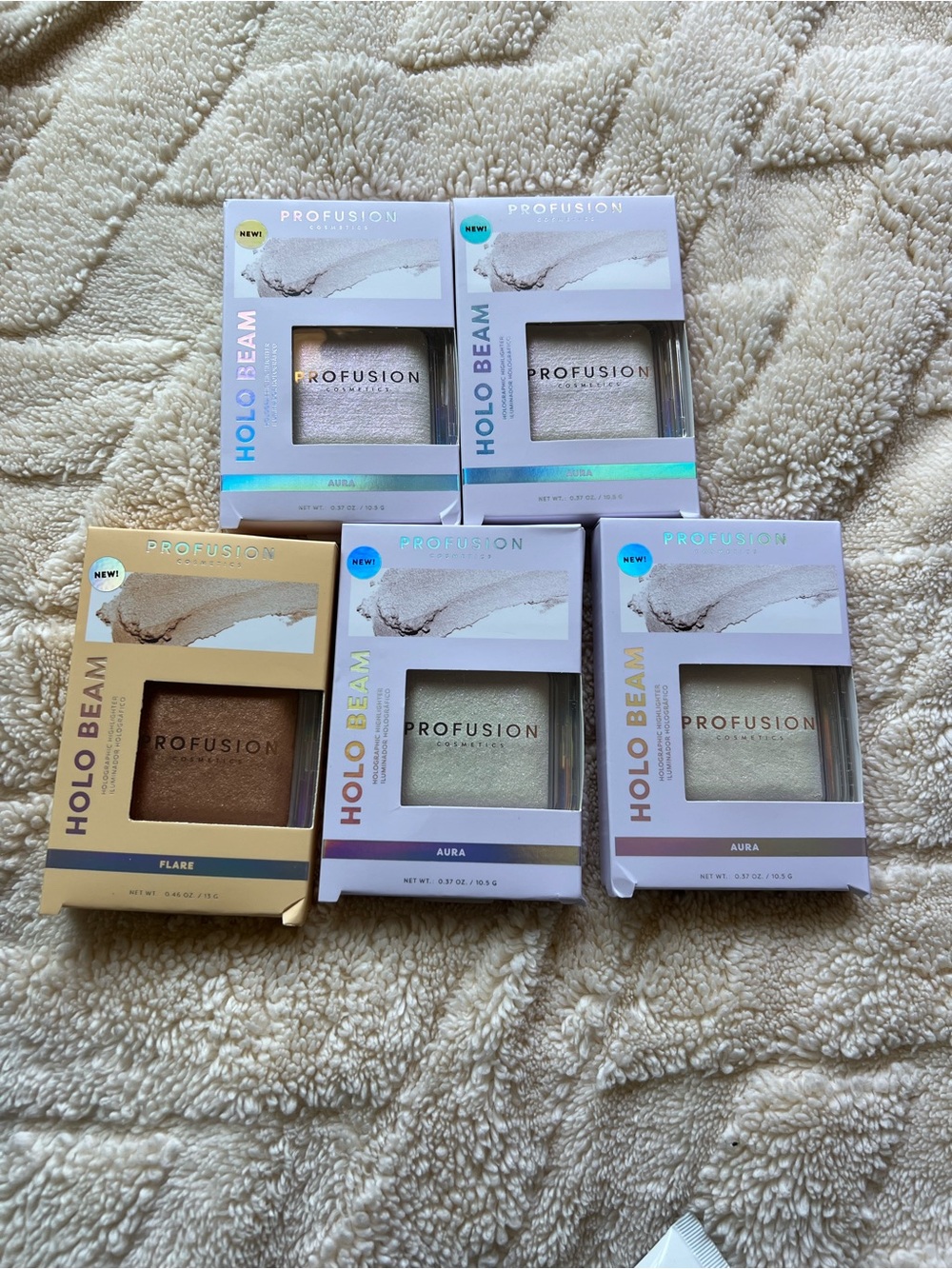 Profusion Cosmetics Holo Beam Highlighters Bundle—  In shades Aura and Flare